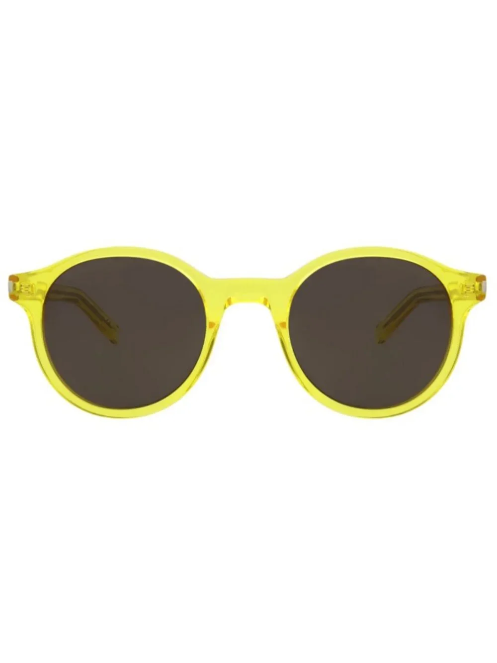New Saint Laurent Women's Sunglasses Round Oval Acetate Frame Unisex Yellow